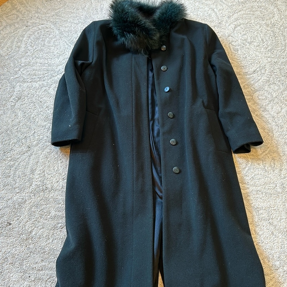 Full Length London Fog Wool Coat Size 12